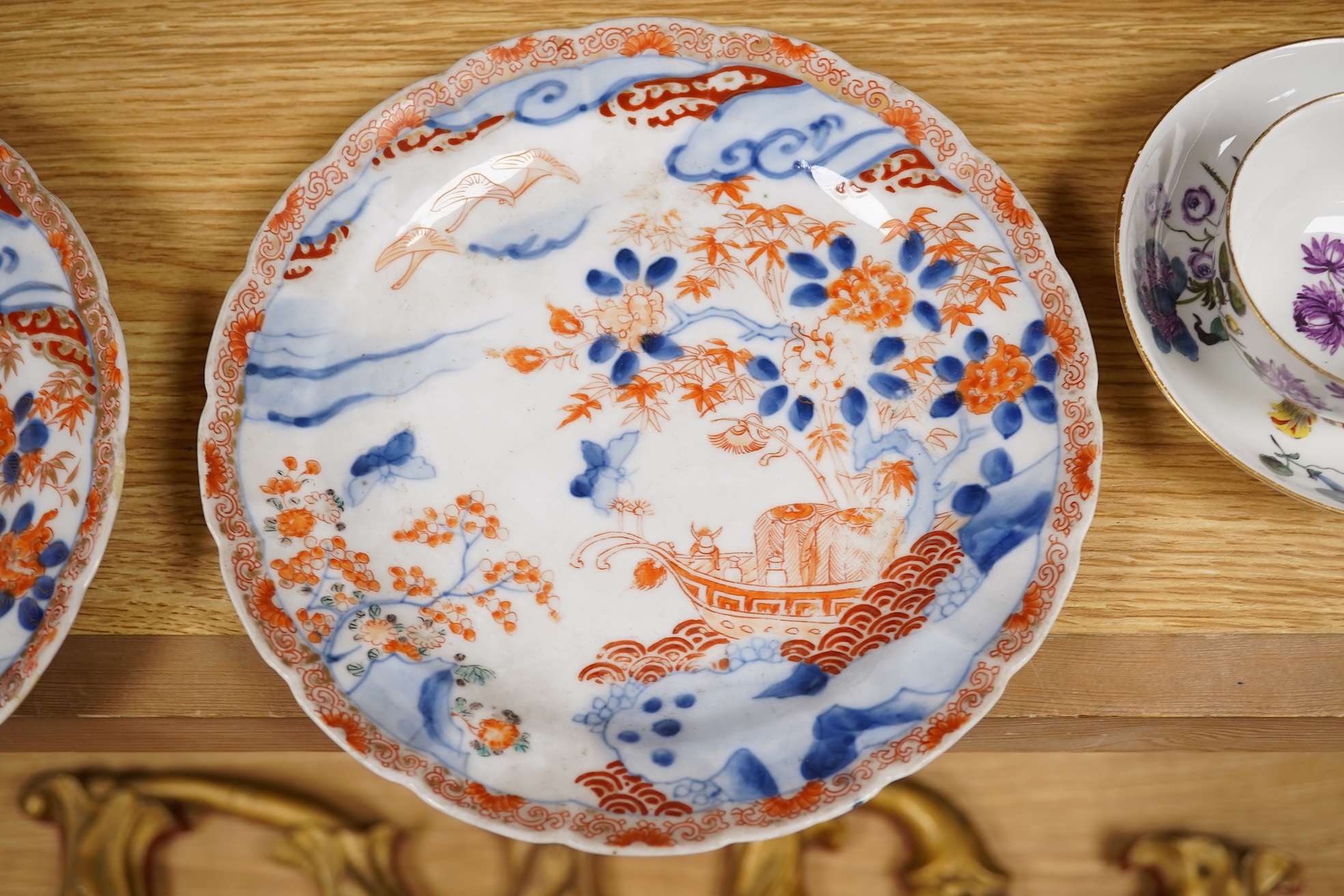 A set of six Japanese Imari plates, impressed mark to reverse, 21cm diameter